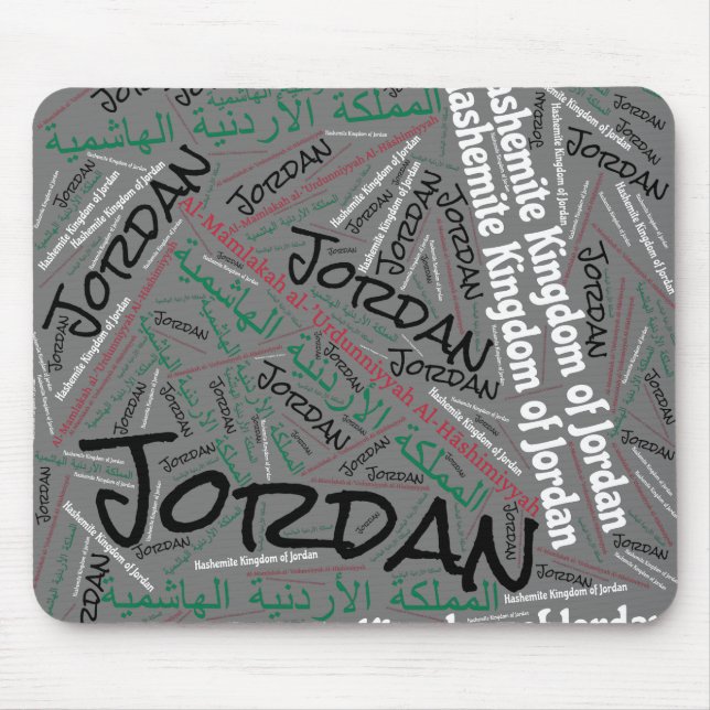 Delightful Jordan Flag Colours Patriotic Mouse Pad (Front)