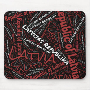 Delightful Latvia Flag Colours Patriotic Mouse Pad