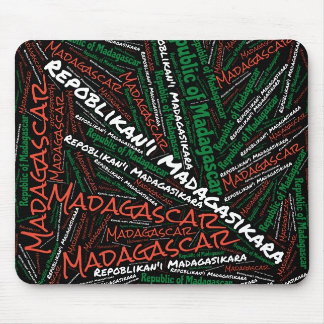 Delightful Madagascar Flag Colours Patriotic Mouse Pad (Front)