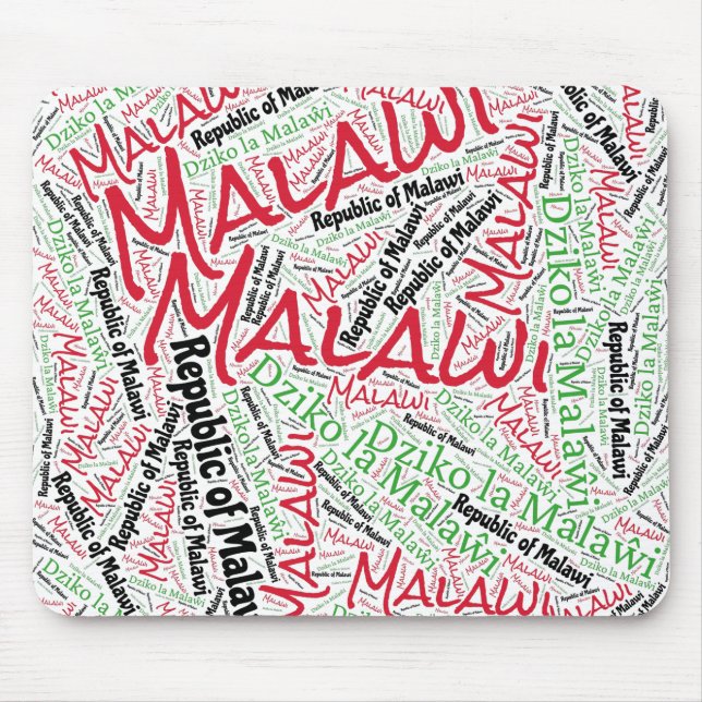 Delightful Malawi Flag Colours Patriotic Mouse Pad (Front)