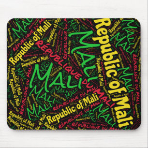 Delightful Mali Flag Colors Patriotic Mouse Pad