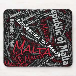 Delightful Malta Flag Colours Patriotic Mouse Pad