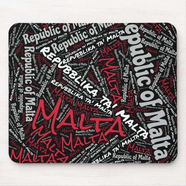 Delightful Malta Flag Colours Patriotic Mouse Pad (Front)