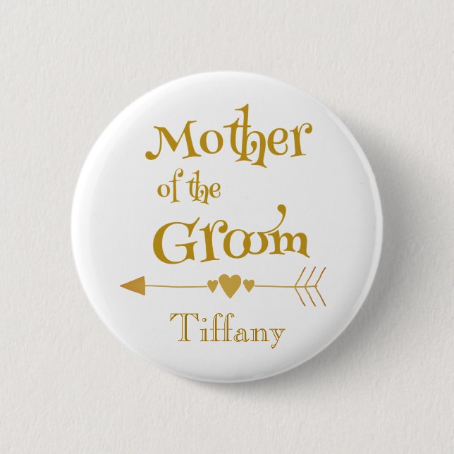 Delightful Mother of the Groom 2 Inch Round Button (Front)