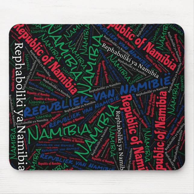 Delightful Namibia Flag Colours Patriotic Mouse Pad (Front)