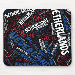 Delightful Netherlands Flag Colours Patriotic Mouse Pad