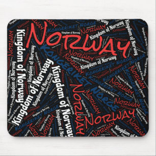 Delightful Norway Flag Colours Patriotic Mouse Pad