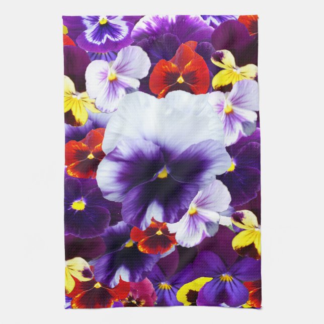 Delightful Pansy Sensation, Kitchen Towel (Vertical)