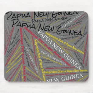 Delightful Papua New Guinea Flag Colours Patriotic Mouse Pad