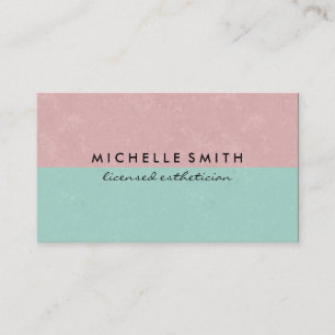 Delightful Pink Green Contemporary Business Card