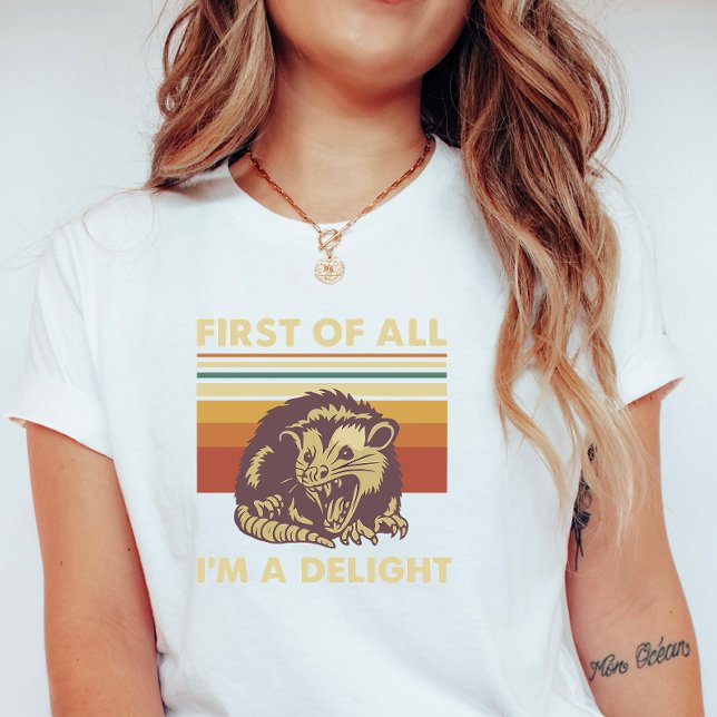 Delightful Possum Retro; Funny Summer Statement  T-Shirt (Creator Uploaded)