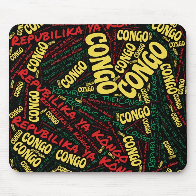 Delightful Republic of the Congo Flag Colours Mouse Pad (Front)