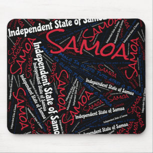Delightful Samoa Flag Colours Patriotic Mouse Pad