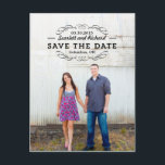 Delightful Seal Save The Date Postcard<br><div class="desc">Modern and stylish save the date cards from Berry Berry Sweet Designs. Visit our designs showroom at WWW.BERRYBERRYSWEET.COM</div>