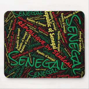 Delightful Senegal Flag Colors Patriotic Mouse Pad