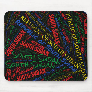 Delightful South Sudan Flag Colours Patriotic Mouse Pad