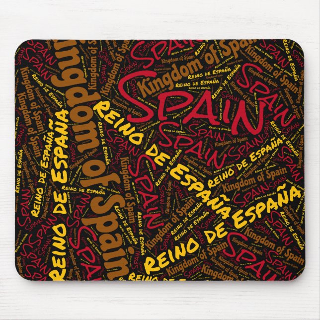 Delightful Spain Flag Colours Patriotic Mouse Pad (Front)