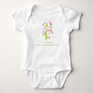Delightful Spring on a Baby Bodysuit (C)