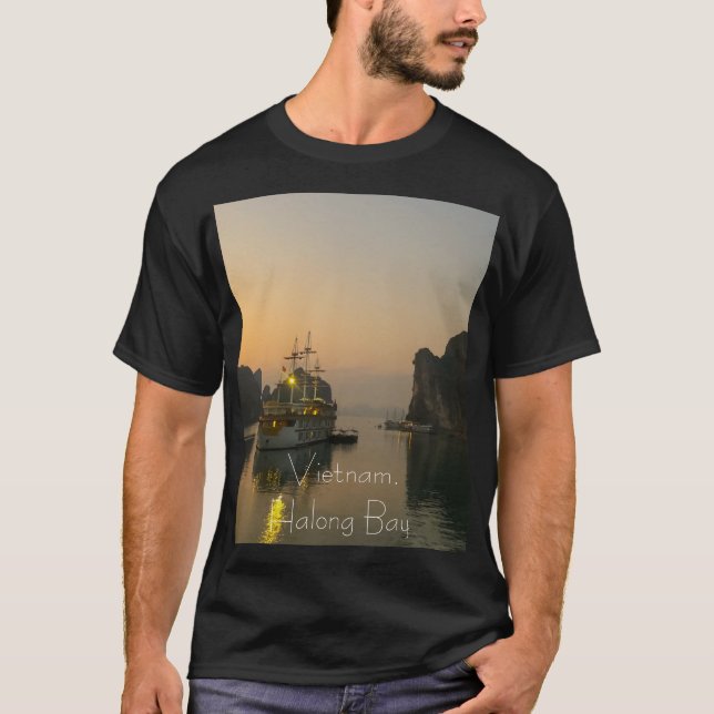 Delightful sunset in Halong Bay Vietnam Case-Mate  T-Shirt (Front)