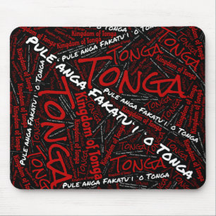 Delightful Tonga Flag Colours Patriotic Mouse Pad