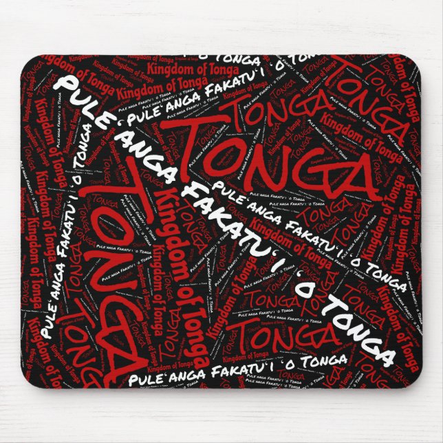 Delightful Tonga Flag Colours Patriotic Mouse Pad (Front)