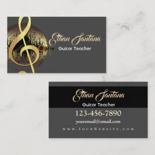 Delightful Tune - Gold Business Card