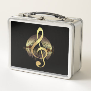 Delightful Tune - Gold Metal Lunch Box