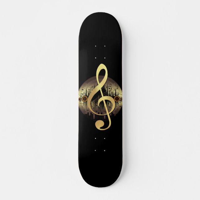 Delightful Tune - Gold Skateboard (Front)