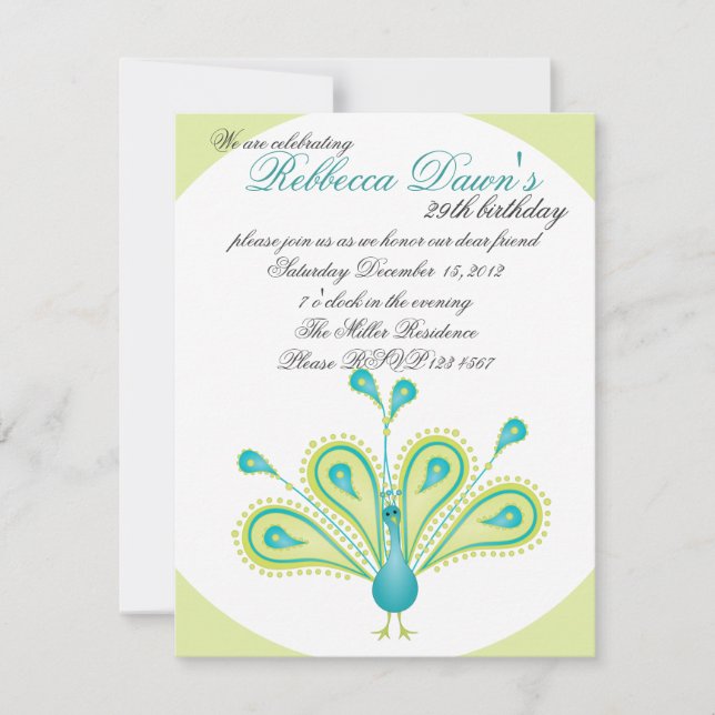 Delightfully Feathered! Invitation (Front)