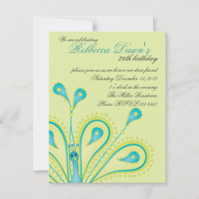 Delightfully Feathered! Invitation (Front)