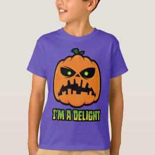 Delightfully Grumpy Jack-O-Lantern Pumpkin T-Shirt