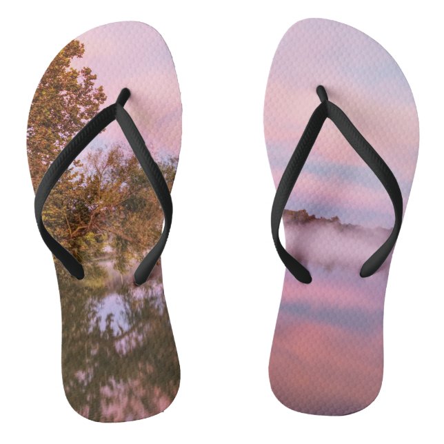 Delightfully Pink Morning Flip Flops (Footbed)