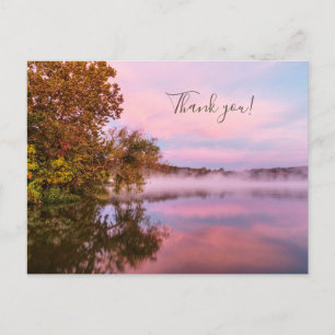 Delightfully Pink Morning Thank You Postcard
