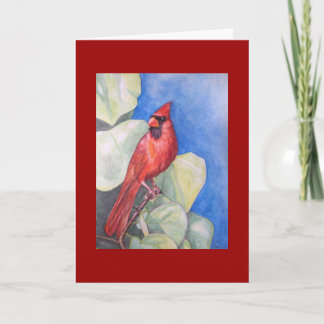Delightfully Red Cardinal GREETING CARD