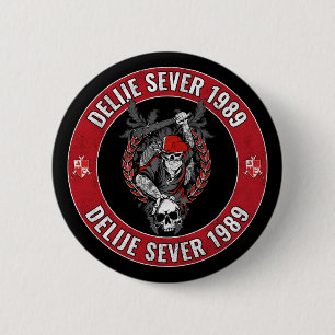 Delije Sever 1989 Crveno Beli Zvezda 2 Inch Round Button