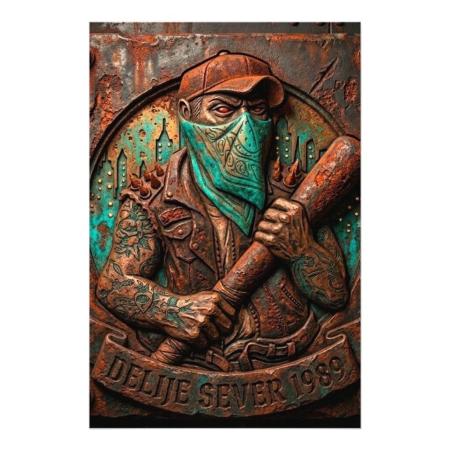 Delije Sever 1989 Embossed Photo Print (Front)