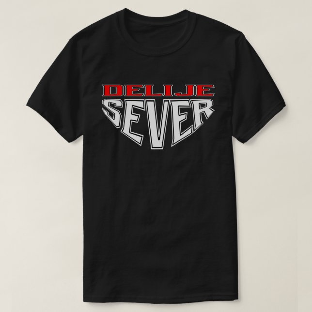 Delije Sever - Crveno Beli  T-Shirt (Design Front)
