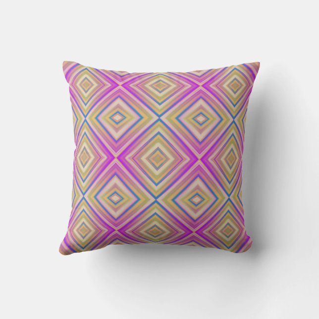 Delish Purple Alternative Diamond Pattern Throw Pillow (Back)