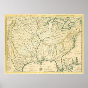 Delisle. Carte de la Louisiane.... Paris, 1718 Poster