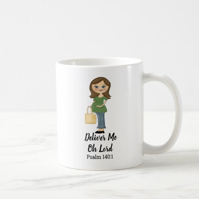 Deliver Me-Psalm 140 1-Mom to Be Christian Coffee Mug (Right)