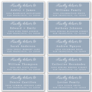 Deliver to Calligraphy Wedding Guest Address Label