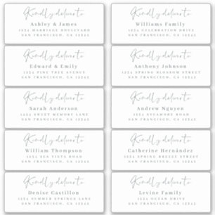 Deliver to Guest Address Labels ORDER on 6” or 8”!