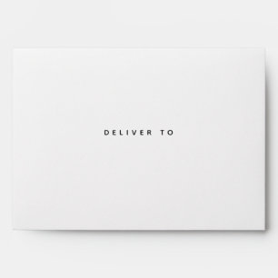 Deliver To Minimal Typography Envelope