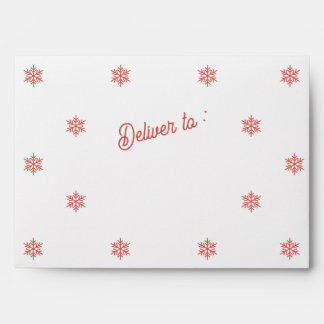 Deliver to Snowflake Pattern Envelope