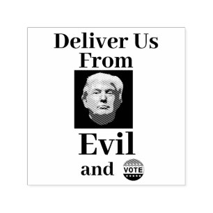 Deliver Us From Evil Self-Inking Rubber Stamp