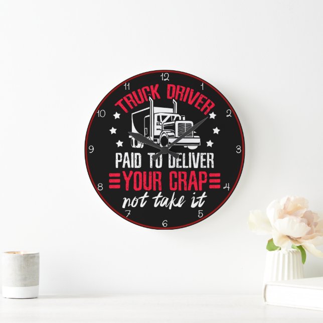 Deliver Your Crape, Not Take It Large Clock (Home)