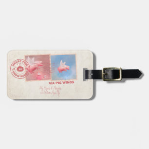 Deliver Yourself-Flying Pig Postage Luggage Tag