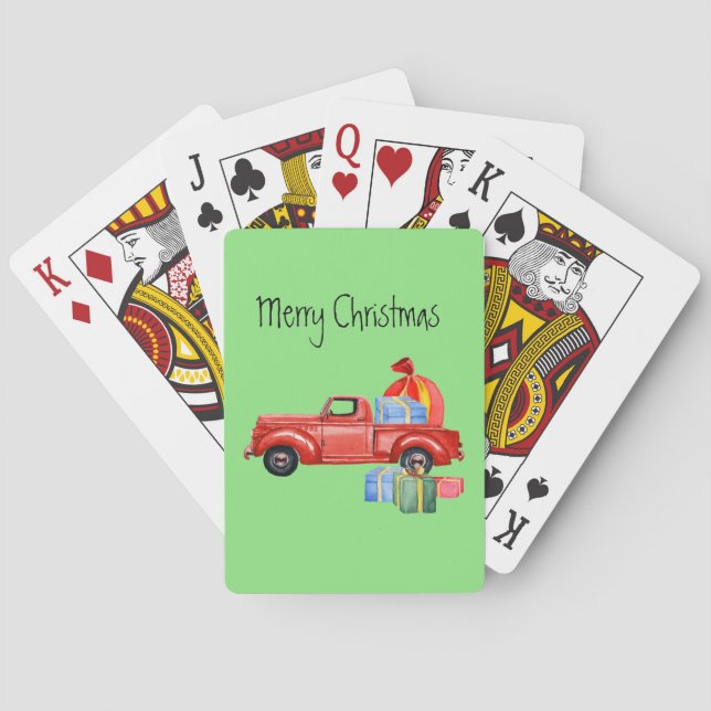 Delivering Christmas Gifts Playing Cards (Back)