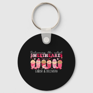 Delivering Cutest Sweet Heart Labor Delivery Nurse Keychain