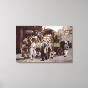 Delivering Flour, 1885 Canvas Print